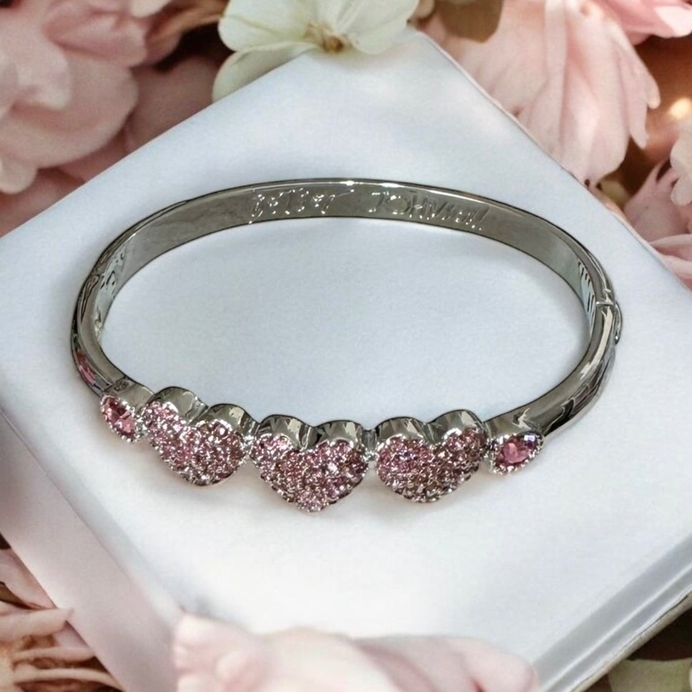 Betsey Johnson pink rhinestone bracelet